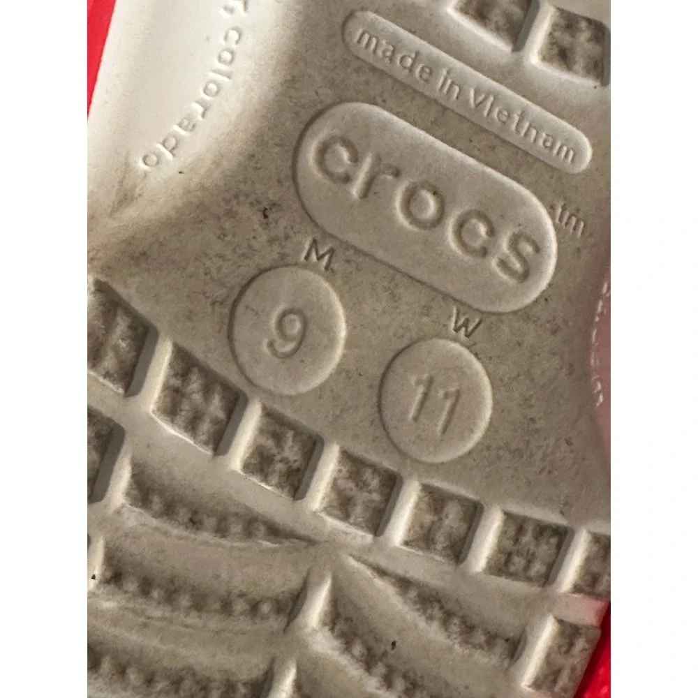 Crocs Sonic the Hedgehog Classic Clogs Red White Mens 9 Womens 11 Shoes